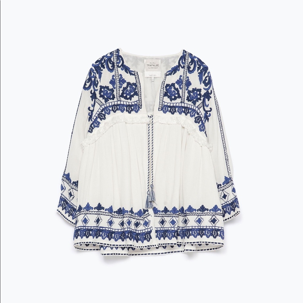 Zara Embroidered Top